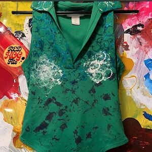 House of Harlow 1960 Artistic Green Bodysuit